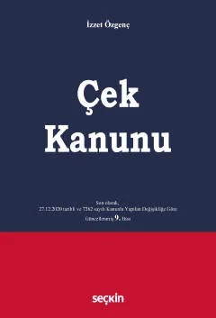 Çek Kanunu – İzzet Özgenç – Seçkin Yayıncılık kitap kapağı