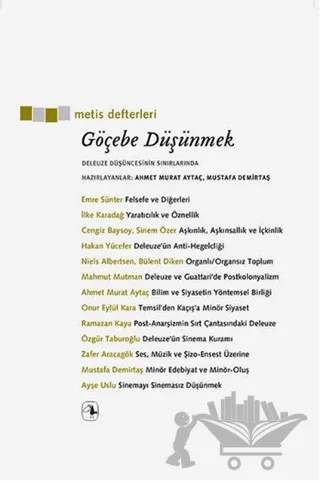 Göçebe Düşünmek – Kolektif – Metis Yayınları kitap kapağı