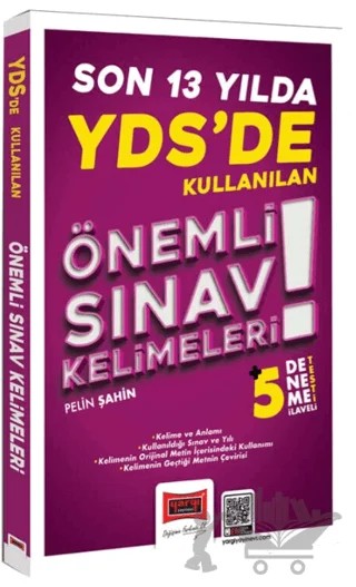 YDS'de Son 13 Yılda Kullanılan Önemli Sınav Kelimeleri – Pelin Şahin – Yargı Yayınevi kitap kapağı