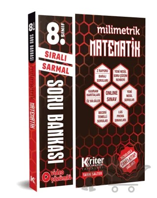 8. Sınıf Matematik Milimetrik Soru Bankası – Kolektif – Kriter Akademi kitap kapağı