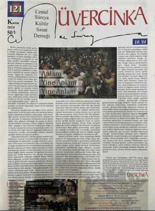 Üvercinka Dergisi Sayı: 121 Kasım 2024 – Üvercinka Dergisi kitap kapağı