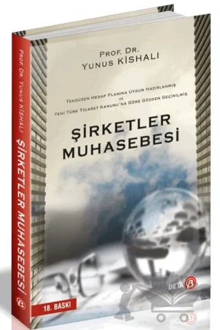 Şirketler Muhasebesi – Yunus Kishalı – Beta Yayınevi kitap kapağı