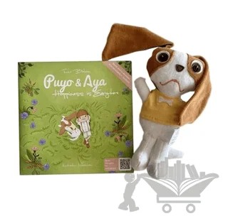 Puyo and Aya - Happiness is Everywhere (Oyuncaklı) – Tuçe Bakan – Puyo and Aya kitap kapağı