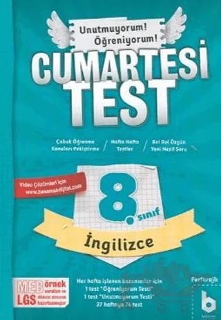 8. Sınıf Cumartesi Test İngilizce – Kolektif – Basamak Yayınları kitap kapağı
