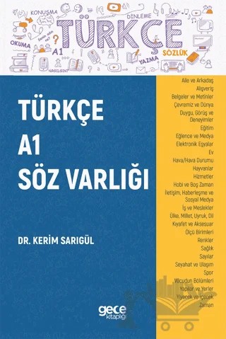 Türkçe A1 Söz Varlığı – Kerim Sarıgül – Gece Kitaplığı kitap kapağı