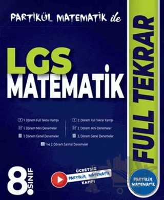Partikül Matematik ile 8. Sınıf LGS Matematik Full Tekrar – Kolektif – Partikül Yayınları kitap kapağı