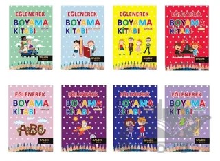 Eğlenerek Boyama (8 Takım Set) – Kolektif – Salon Yayınları - Çocuk kitap kapağı