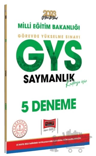 Yargı Yayınları 2023 Milli Eğitim Bakanlığı GYS Saymanlık Kadrosu İçin 5 Deneme – Kolektif – Yargı Yayınevi kitap kapağı