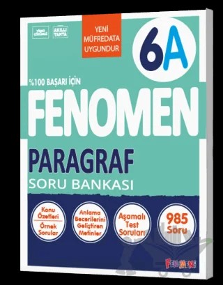 6. Sınıf Paragraf A Soru Bankası – Kolektif – Fenomen Yayınları kitap kapağı