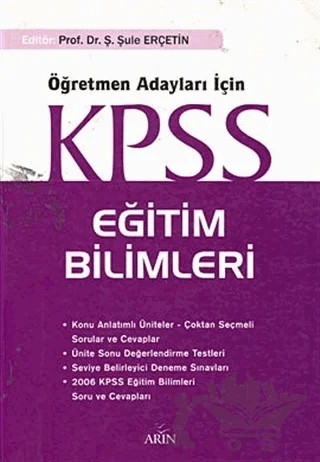 Öğretmen Adayları İçin KPSS Eğitim Bilimleri – Kolektif – Arın Yayınları kitap kapağı