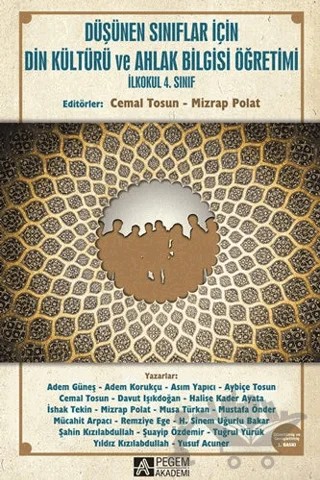 Düşünen Sınıflar İçin Din Kültürü ve Ahlak Bilgisi Öğretimi İlkokul 4. Sınıf – Kolektif – Pegem Akademi Yayıncılık kitap kapağı