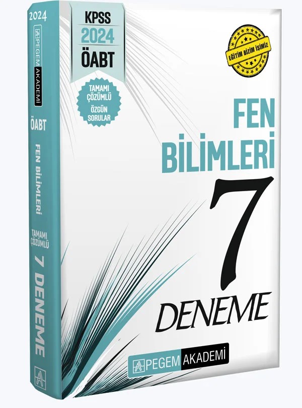 2024 KPSS ÖABT Fen Bilimleri Tamamı Çözümlü 7 Deneme – Pegem Akademi Yayıncılık kitap kapağı