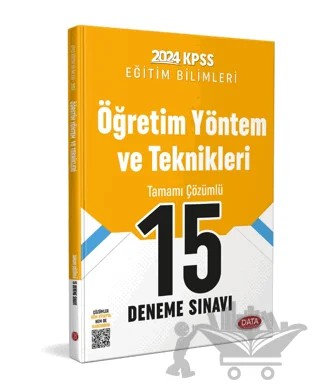 KPSS Eğitim Bilimleri Öğretim Yöntem ve Teknikleri 15 Deneme Sınavı – Kolektif – Data Yayınları kitap kapağı