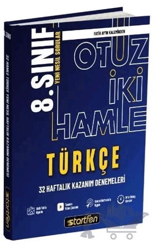8. Sınıf Türkçe 32 Hamle Haftalık Kazanım Denemeleri – Kolektif – Startfen Yayınları kitap kapağı