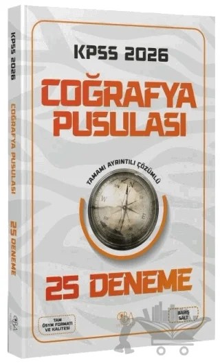 2026 KPSS Coğrafya Pusulası 25 Deneme Çözümlü – Barış Salt – CBA Akademi kitap kapağı