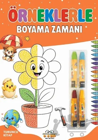 Örneklerle Boyama Zamanı - Turuncu Kitap – Kolektif – 0-6 Yaş Yayınları kitap kapağı