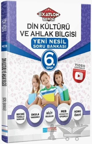 6. Sınıf Exatlon Serisi Din Kültürü ve Ahlak Bilgisi Yeni Nesil Soru Bankası – Kolektif – Evrensel İletişim Yayınları kitap kapağı