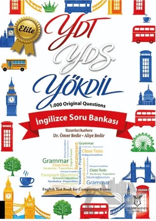 YDT - YDS - YÖKDİL İngilizce Soru Bankası – Ömer Bedir, Aliye Bedir – Akademisyen Kitabevi kitap kapağı