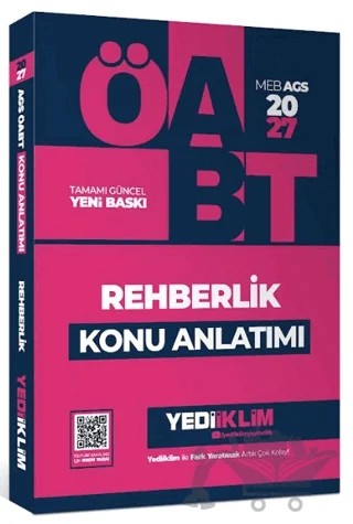 2027 MEB AGS ÖABT Rehberlik Konu Anlatımı – Kolektif – Yediiklim Yayınları kitap kapağı