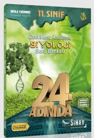 11. Sınıf Biyoloji 24 Adımda Özel Konu Anlatımlı Soru Bankası – Kolektif – Sınav Yayınları kitap kapağı