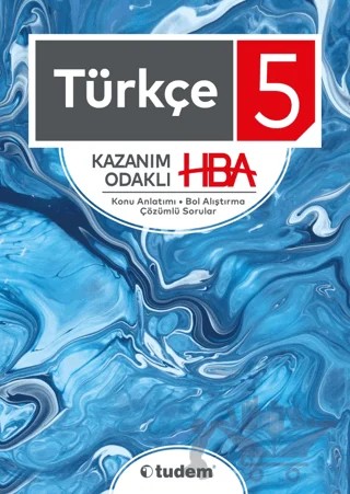 5. Sınıf Türkçe Kazanım Odaklı HBA – Kolektif – Tudem Yayınları - Bayilik kitap kapağı
