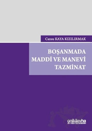 Boşanmada Maddi ve Manevi Tazminat – Cansu Kaya Kızılırmak – On İki Levha Yayınları kitap kapağı