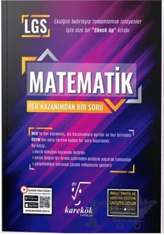 8. Sınıf Her Kazanımdan Bir Soru Matematik – Kolektif – Karekök Yayıncılık kitap kapağı