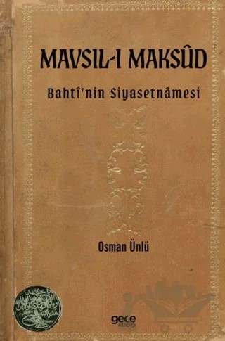 Mavsıl-ı Maksud – Osman Ünlü – Gece Kitaplığı kitap kapağı