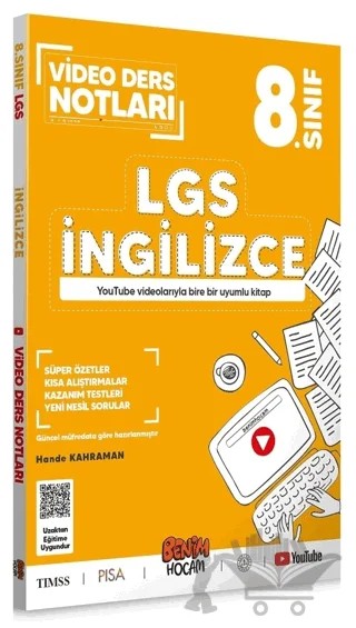 LGS 8. Sınıf İngilizce Video Ders Notları – Hande Kahraman – Benim Hocam Yayınları kitap kapağı