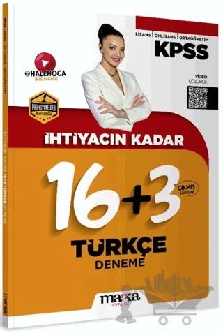 KPSS İhtiyacın Kadar Türkçe 16+3 Deneme – Hale Karataş – Marka Yayınları kitap kapağı