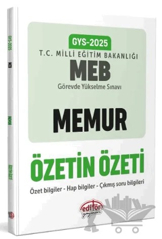 Milli Eğitim Bakanlığı Memur GYS Özetin Özeti – Kolektif – Editör Yayınevi kitap kapağı