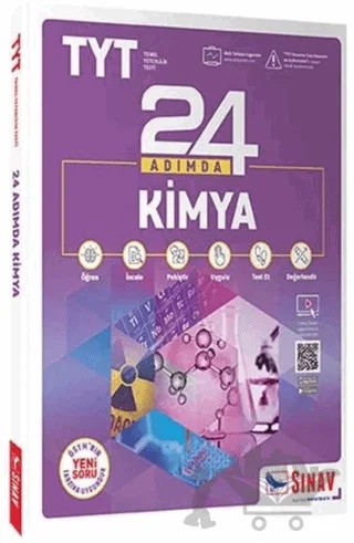 TYT Kimya 24 Adımda Konu Anlatımlı Soru Bankası – Kolektif – Sınav Yayınları kitap kapağı