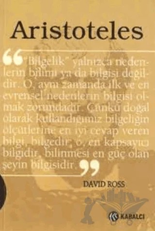 Aristoteles – David Ross – Kabalcı Yayınevi - Doruk Yayınları kitap kapağı