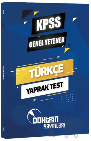 KPSS Türkçe Yaprak Test – Kolektif – Doktrin Yayınları kitap kapağı