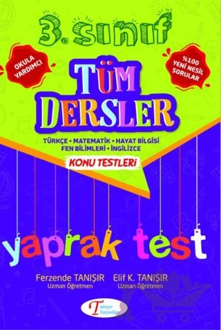 3. Sınıf Tüm Dersler Konu Testleri Test – Elif K. Tanışır, Ferzende Tanışır – Tanışır Yayınları kitap kapağı