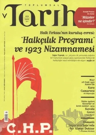 Toplumsal Tarih Dergisi Sayı: 213 – Tarih Vakfı Yurt Yayınları - Toplumsal Tarih Dergisi kitap kapağı