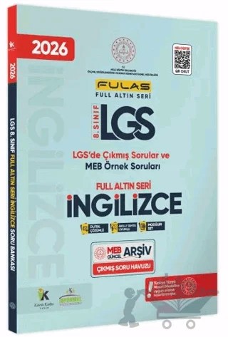 8. Sınıf LGS Full Altın Seri İngilizce MEB Çıkmış Soru Bankası – Kolektif – Karakutu Yayın kitap kapağı
