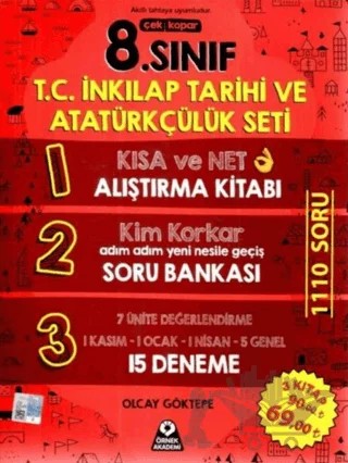 8. Sınıf T.C. İnkılap Tarihi ve Atatürkçülük Çek Kopar Soru Bankası Seti – Kolektif – Örnek Akademi kitap kapağı