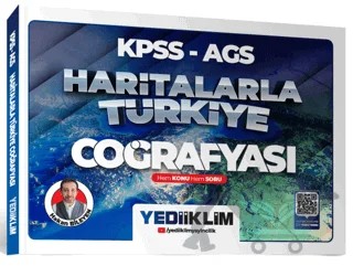2026 KPSS AGS Haritalarla Türkiye Coğrafyası Hem Konu Hem Soru – Hakan Bileyen – Yediiklim Yayınları kitap kapağı