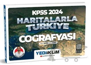 2024 KPSS Haritalarla Türkiye Coğrafyası Hem Konu Hem Soru – Kolektif – Yediiklim Yayınları kitap kapağı
