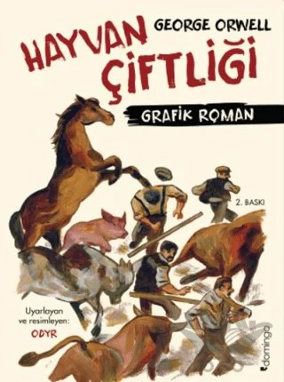 Hayvan Çiftliği: Grafik Roman – George Orwell – Domingo Yayınevi kitap kapağı