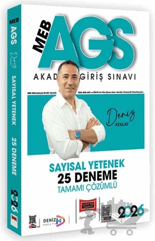 2026 MEB-AGS Sayısal Yetenek Tamamı Çözümlü 25 Deneme – Deniz Atalay – Yargı Yayınevi kitap kapağı