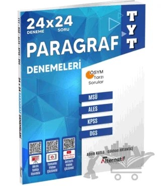 TYT Paragraf 24x24 Denemesi – Kolektif – Alternatif Yayınları kitap kapağı