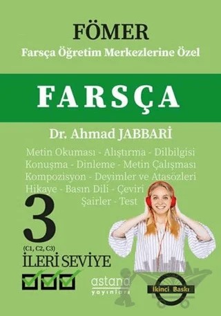 Fömer - Farsça 3 (İleri Seviye) – Ahmad Jabbari – Astana Yayınları kitap kapağı