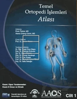 Temel Ortopedi İşlemleri Atlası 1.Cilt – Kolektif – EMA Tıp Kitabevi kitap kapağı