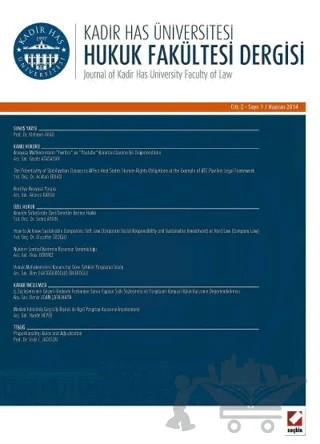 Kadir Has Üniversitesi Hukuk Fakültesi Dergisi Cilt: 2 Sayı: 1 Haziran 2014 – Seçkin Yayıncılık kitap kapağı