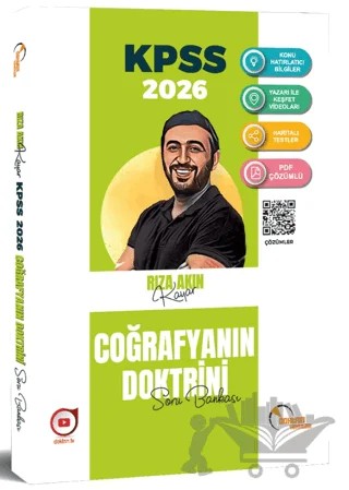2026 KPSS Coğrafya Soru Bankası – Rıza Akın Kayar – Doktrin Yayınları kitap kapağı
