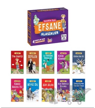 Çocuklar İçin Efsane Klasikler – (10 Kitap + Soru Kitapçığı) – Kolektif – Bıcırık Yayınları kitap kapağı