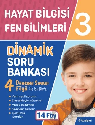 3. Sınıf Hayat Bilgisi - Fen Bilimleri Dinamik Soru Bankası – Kolektif – Tudem Yayınları - Bayilik kitap kapağı