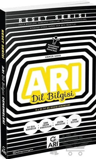 TYT Reset Serisi Dil Bilgisi Denemeleri – Hamza Kaya – Arı Yayıncılık kitap kapağı